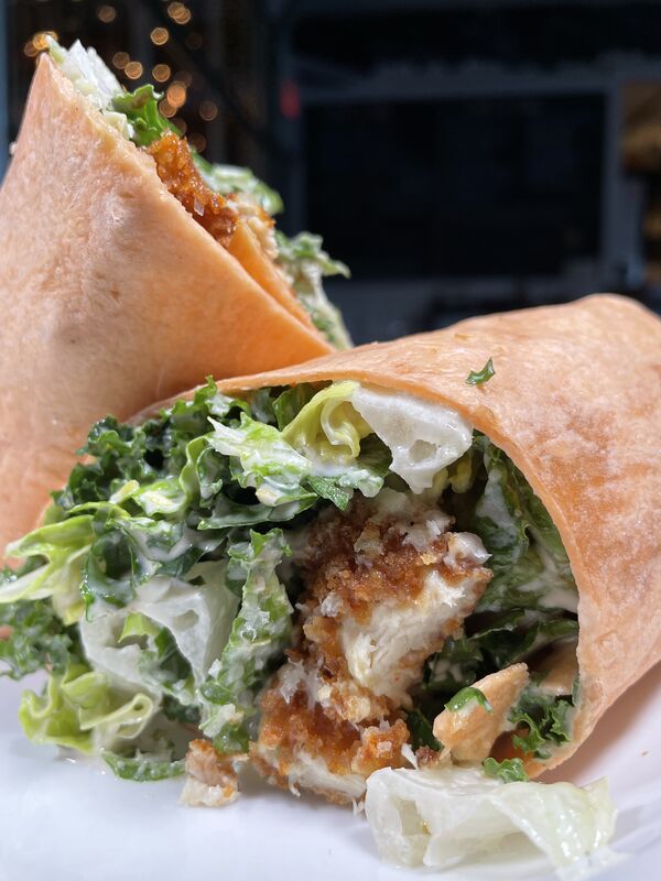 Weekend Special: Crispy Chicken and Kale Caesar Wrap 