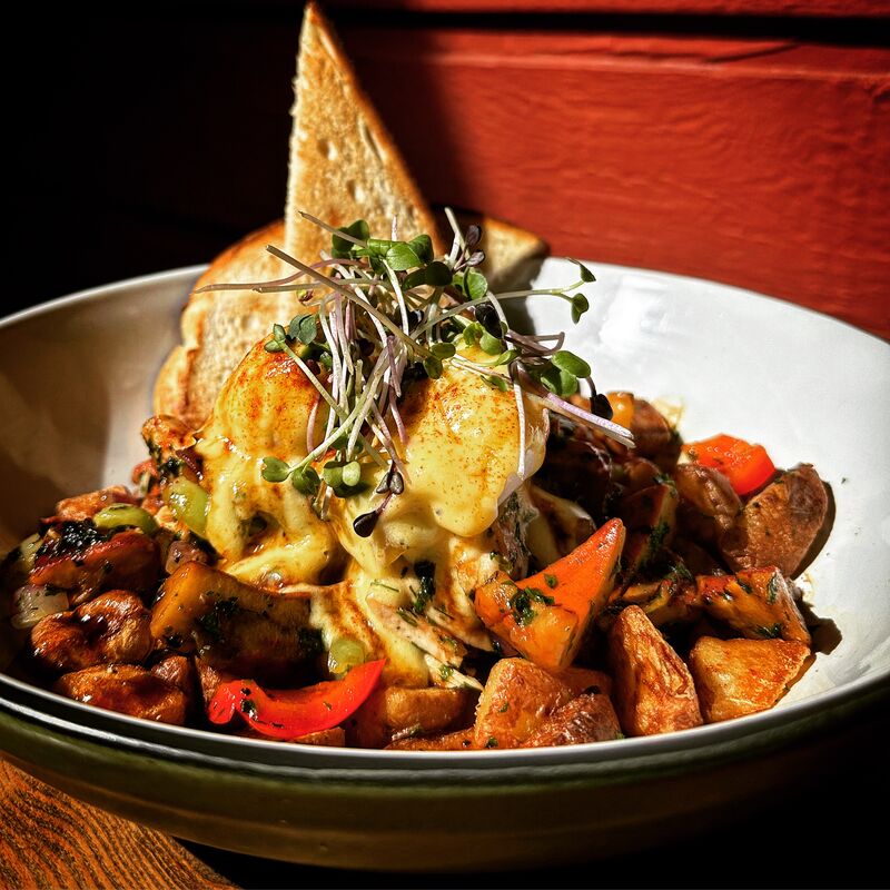 Locally Foraged Lobster Mushroom and Chicken Hash $24.49