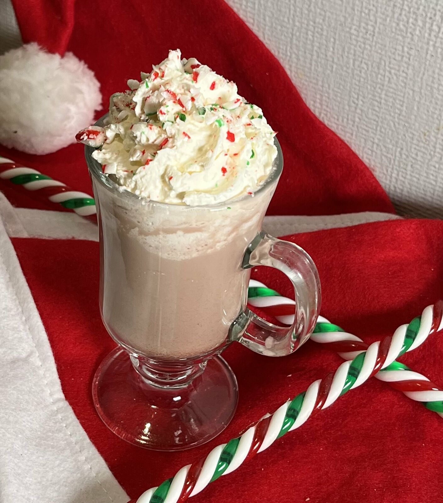 Candy Cane Hot Chocolate $4.99 | The Crabapple Café