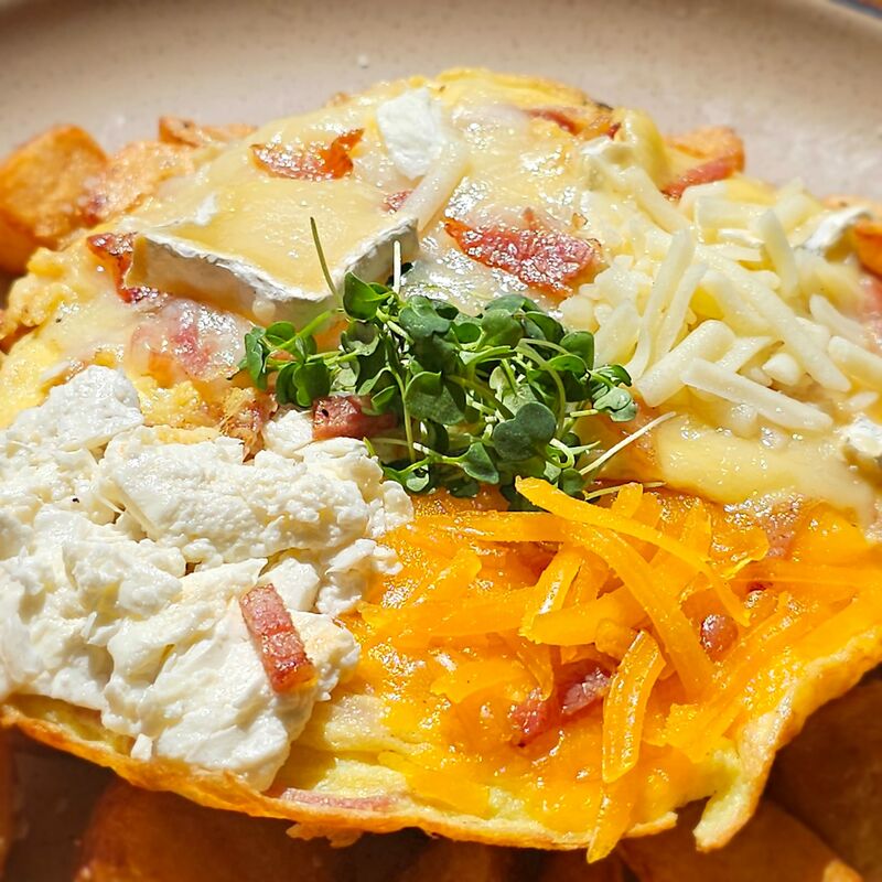 Four Cheese and Pancetta Omelette $20.99